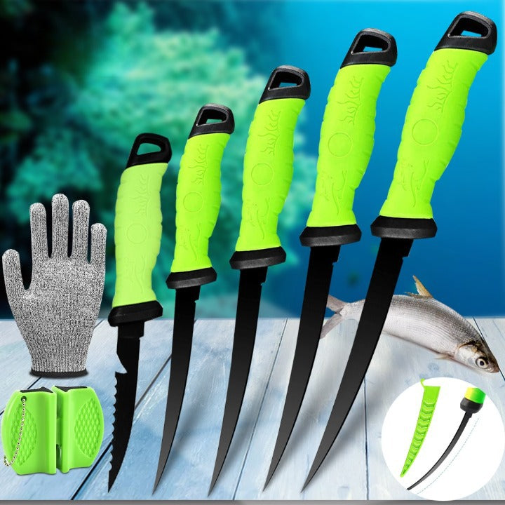 Stainless Steel Professional Boning Knife Slicing Cutter Fishing Knife  Non-Slip Handle Fish Fillet Knife Kitchen Tool