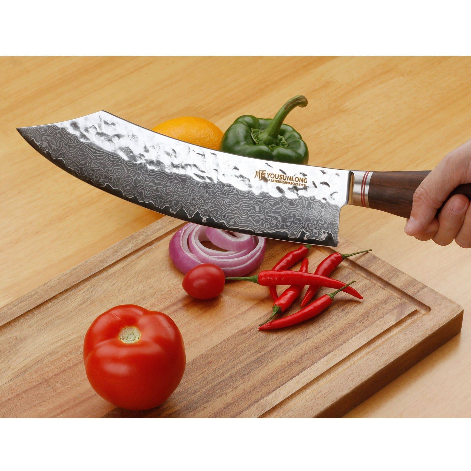 Kenka Damascus VG10 Steel Japanese Chef Kitchen Knife Set – The Chop Stop