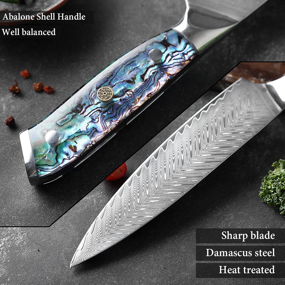 KYOKU Clever Knife, Shogun Series 7 Japanese VG10 Damascus Steel Blade  Sharp Vegetable Knife with Case Sheath and Mosaic Pin for Kitchen, G10  Handle Asian Knife for Chopping Slicing Cutting and More 