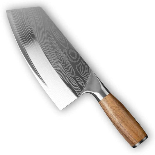 6 Inch Left-handed Knife Damascus Steel Blade Sharp Chefs Cleaver